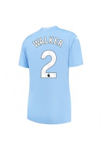 Fotbalové Dres Manchester City Kyle Walker #2 Dámské Domácí Oblečení 2023-24 Krátký Rukáv